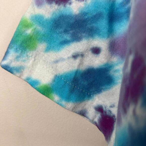 Vintage T Shirt Screen Stars Single Stitch Heart 1990s Tie Dye - Picture 6 of 7